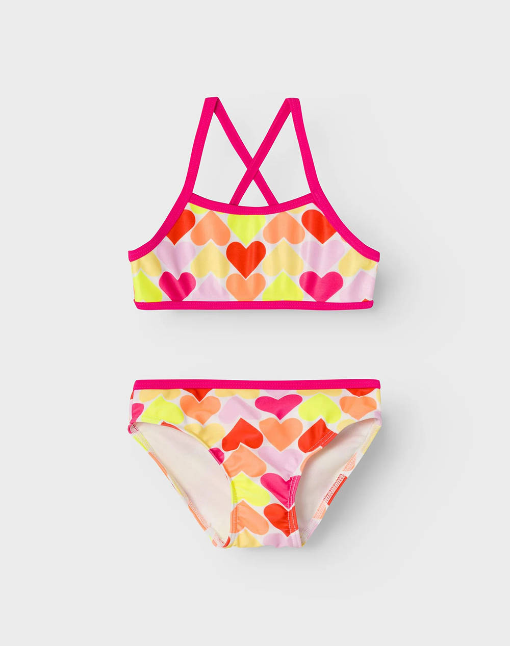 Name It Nmfzille Bikini Box Tb Kids Girl Underwear Swimwear Mixed Elastic,Synthetic 13225775 Bright Whitehearts Female Swimwear