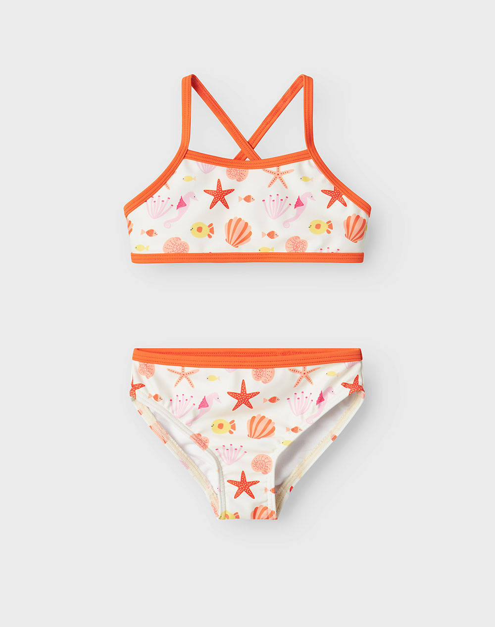 Name It Nmfzille Bikini Box Tb Kids Girl Underwear Swimwear Multi Elastic,Synthetic 13225775 Cloud Dancer Female Swimwear