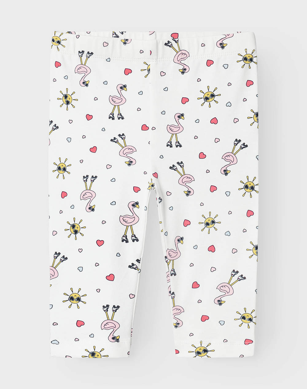 Name It Nmfvivian Aop Capri Legging Kids Girl Clothes Trousers Multi Cotton,Elastic 13228154 Bright White Female Trousers