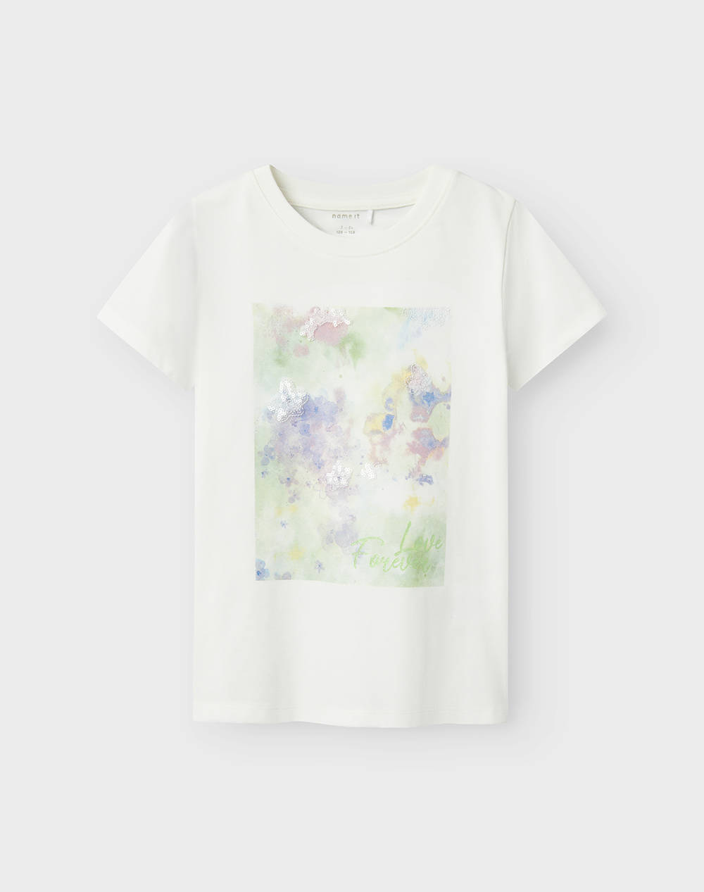 Name It Nkfbatu Ss Top Box Παιδι Κοριτσι Ρουχα Μπλουζες Offwhite Βαμβακι 13238726 Cloud Dancerarcadiangreen Για Κορίτσι