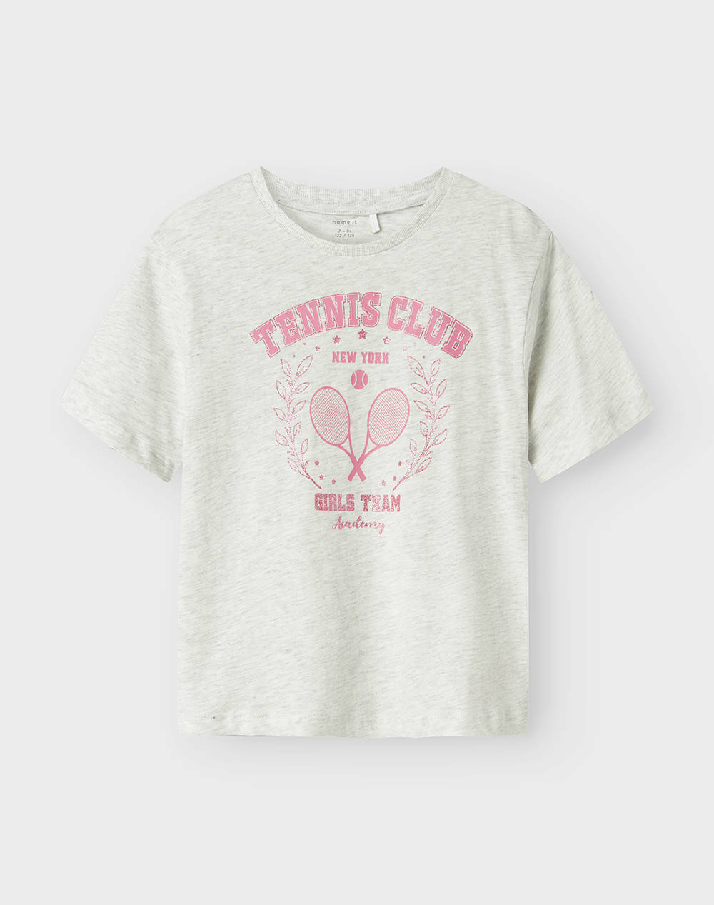 Name It Nkfbetria Ss Nreg Top Pb Kids Girl Clothes Shirts Lightgray Cotton 13237896 Light Grey Melange Female Shirts