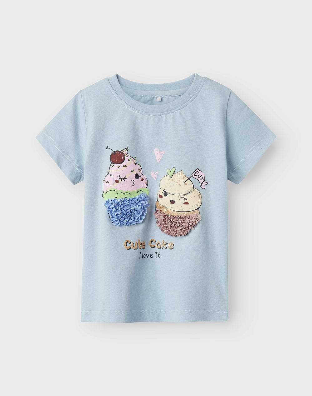 Name It Nmfbethany Ss Top Box Kids Girl Clothes Baby Blue Cotton 13237842 Subdued Blue Female Baby Blue