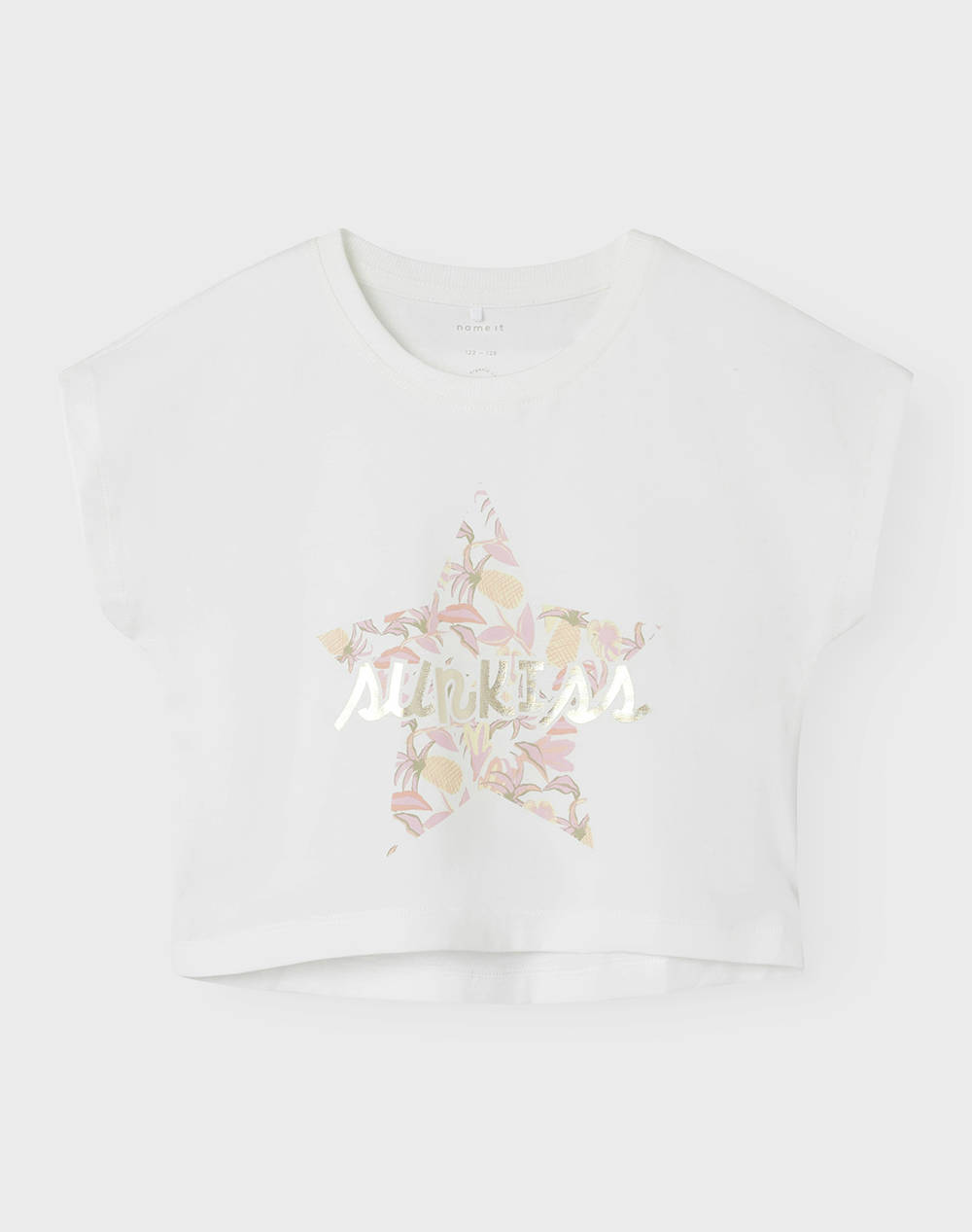Name It Nkffrida Capsl Crop Top Ps Παιδι Κοριτσι Ρουχα Μπλουζες White Βαμβακι 13242186 Cloud Dancer Για Κορίτσι