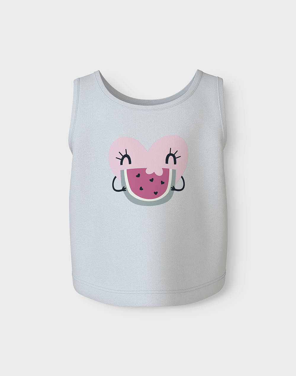 Name It Nmfvigea Tank Short Top Παιδι Κοριτσι Ρουχα Μπλουζες Offwhite Βαμβακι 13241642 Bright Whitehearts Για Κορίτσι
