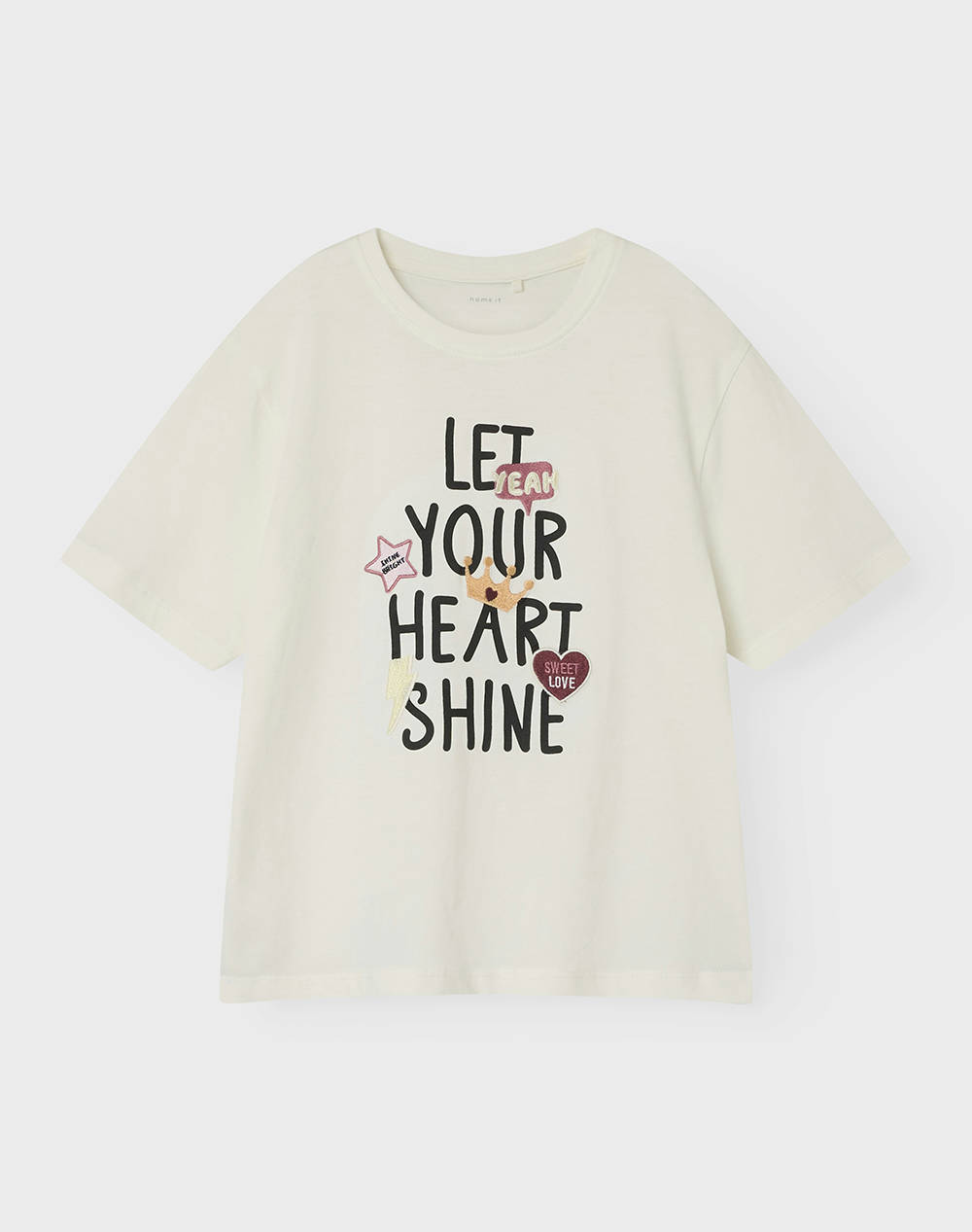 Name It Nkftacelle Ss Nreg Top Ps Παιδι Κοριτσι Ρουχα Μπλουζες Offwhite Βαμβακι 13239430 Cloud Dancer Για Κορίτσι