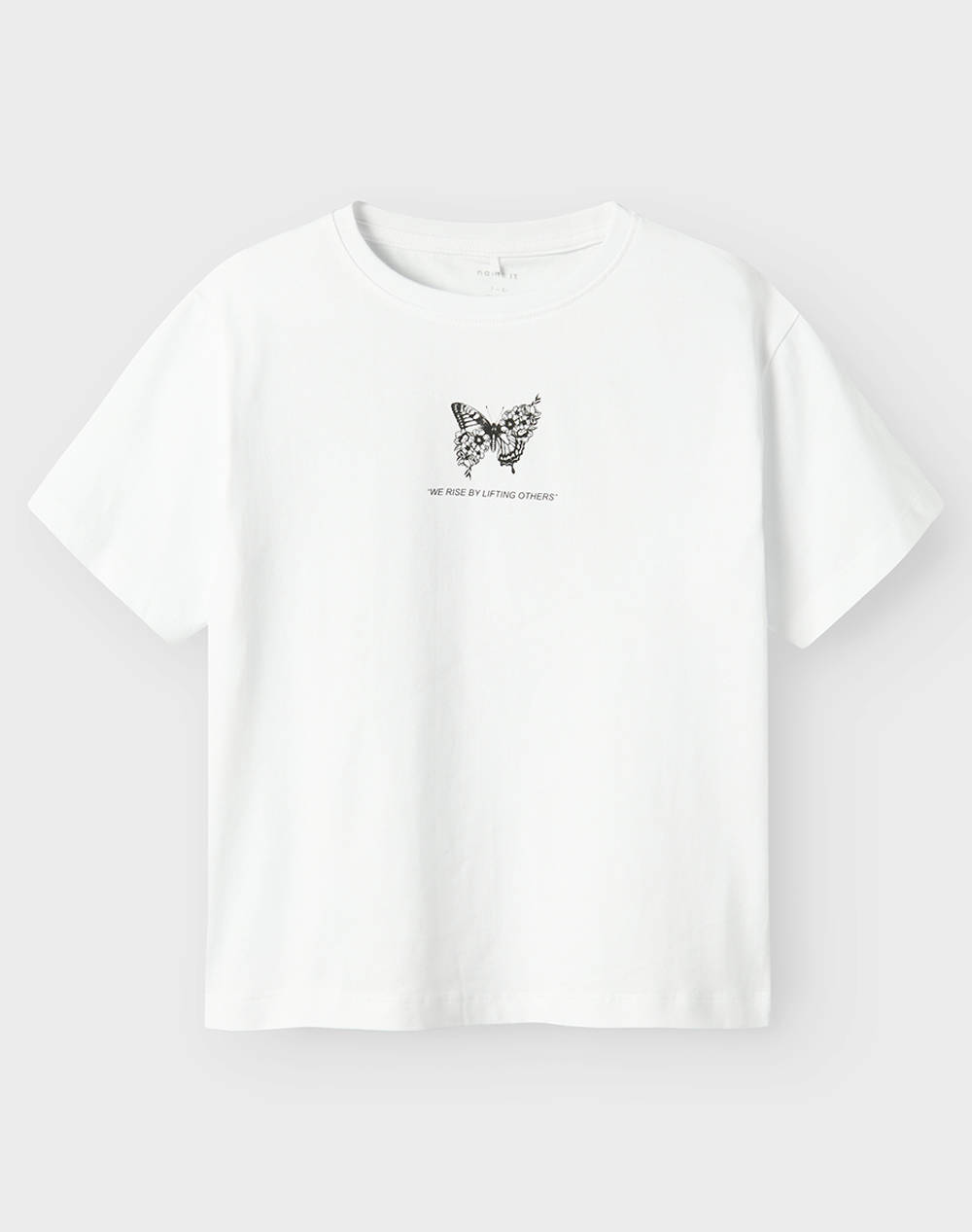 Name It Nkfdane Ss Nreg Top Box Kids Girl Clothes Shirts White Cotton 13240657 Bright White Female Shirts