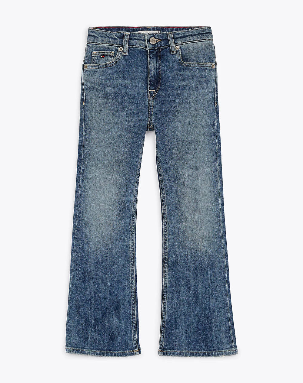 Tommy Hilfiger Flare Vintage Kids Girl Clothes Trousers Denimblue Cotton,Fabric Kg0Kg08276 8Y 16Y 1A4 Female Trousers Blue