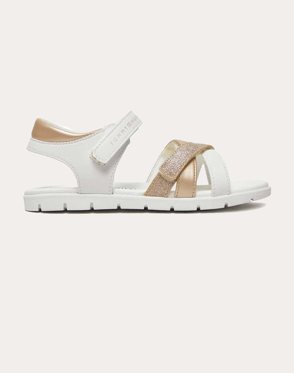 Tommy Hilfiger Velcro Sandal Kids Girl Footwear Flats White Imitation Leather,Synthetic T1A2 33770 0273 X068 Female Flats