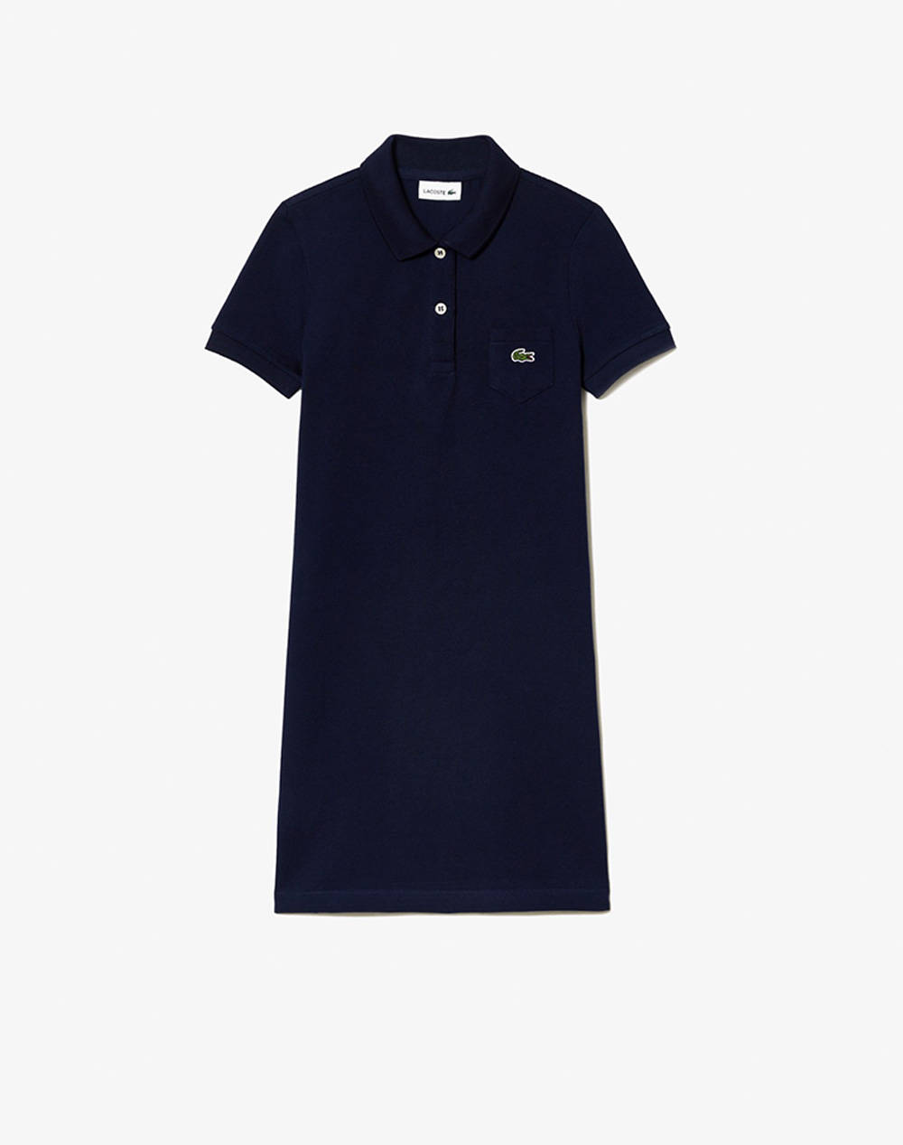 Lacoste Dress Kids Girl Clothes Dresses Navyblue Cotton 3Ej2816 166 Female Dresses Blue