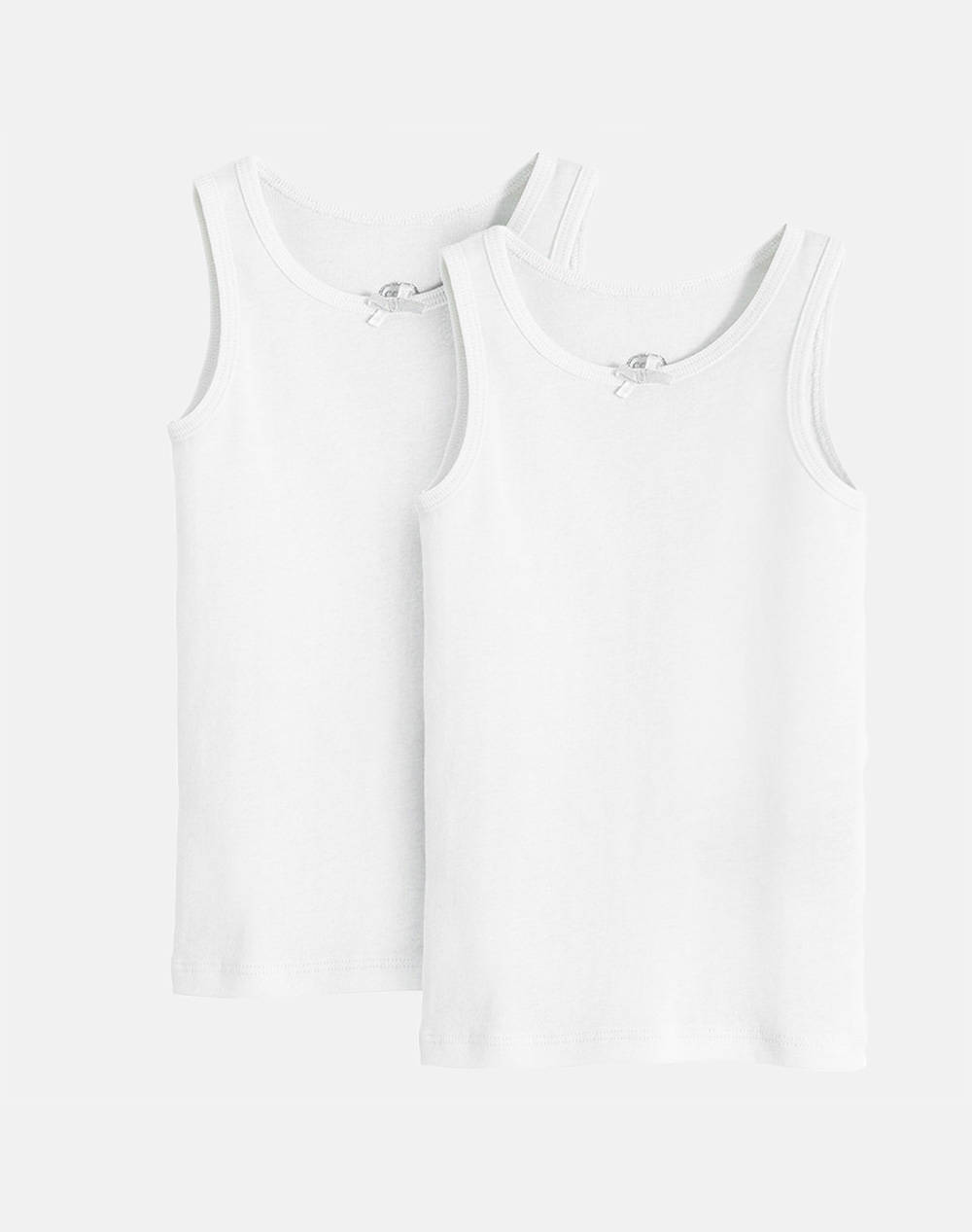 Cool Club Sleeveless Undershirt 2 Pcs Girl Kids Girl Underwear Undershirts White Cotton Cug3011912 00 P White Female Undershirts