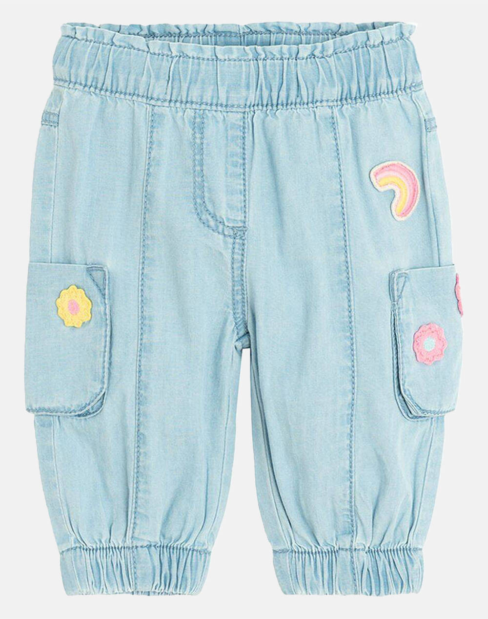 Cool Club Pants Girl (0 2) Kids Girl Clothes Baby Denimblue Cotton Ccg3000292 Denim Female Baby Blue