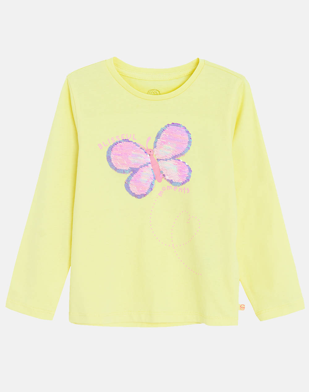 Cool Club T Shirts L/S Girl Kids Girl Clothes Shirts Yellow Cotton Ccg3010230 Yellow Female Shirts