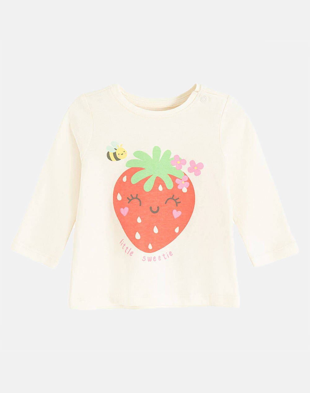 Cool Club Long Sleeve Shirt Girl Kids Girl Clothes Baby Cream Cotton Ccg3000960 Creamy Female Baby