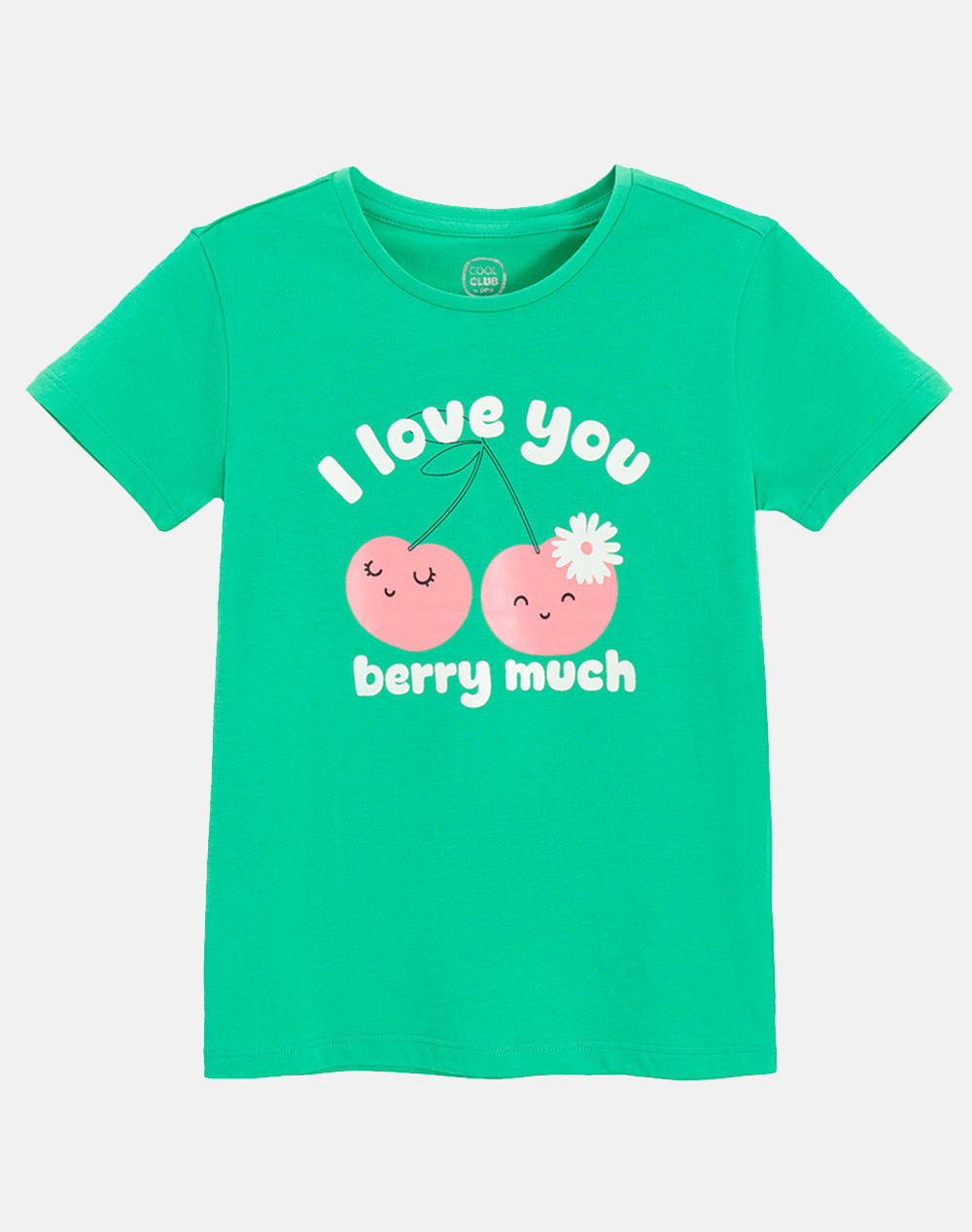 Cool Club Short Sleeve Shirt Girl Kids Girl Clothes Shirts Green Cotton Ccg3011201 Green Female Shirts Green