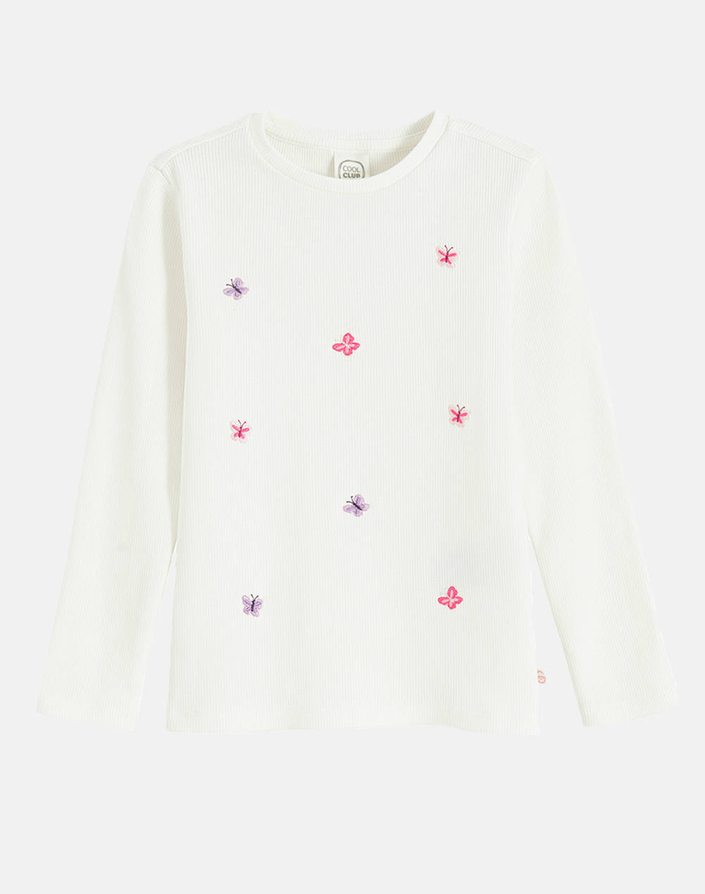 Cool Club Long Sleeve Shirt Girl Kids Girl Clothes Shirts White Cotton,Elastic Ccg3010233 White Female Shirts