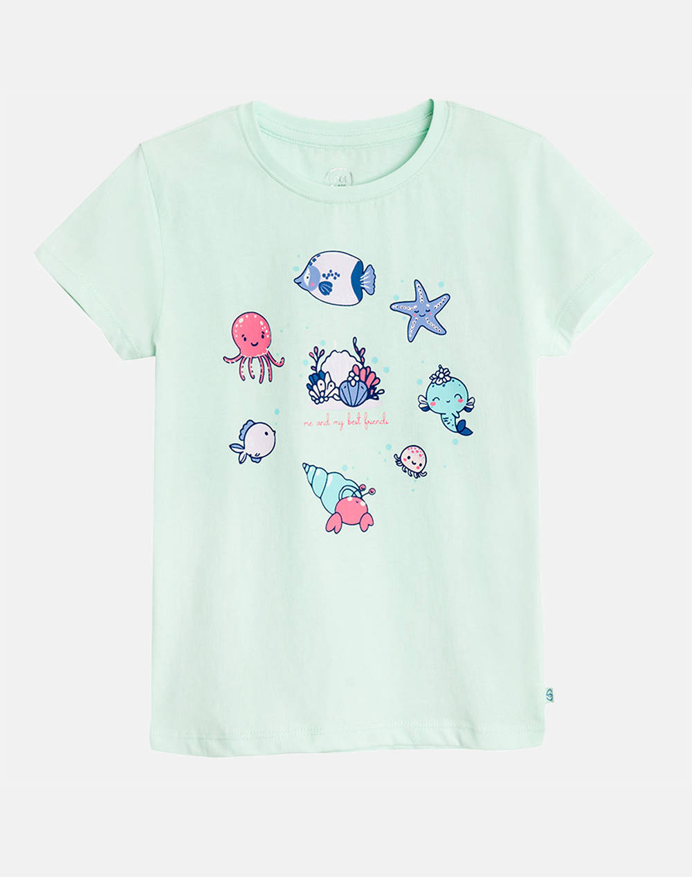 Cool Club T Shirt Girl (2 8) Kids Girl Clothes Shirts Turquoise Cotton Ccg3011756 Turquoise Female Shirts
