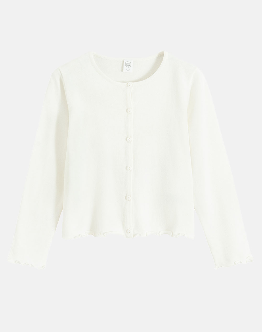 Cool Club Cardigan Girl Kids Girl Clothes Cardigans White Cotton Ccg3011469 White Female Cardigans