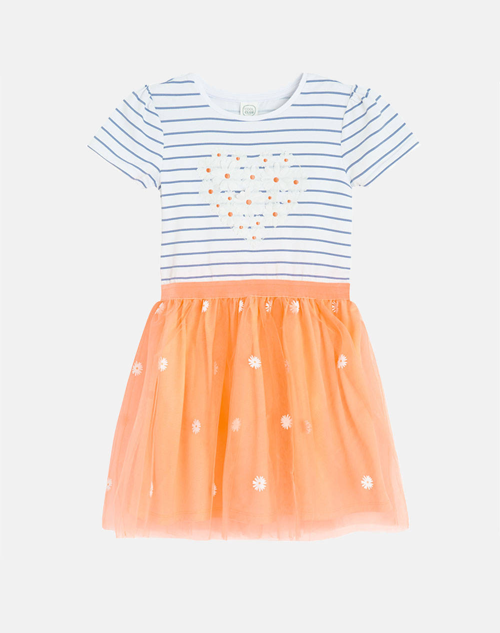 Cool Club Short Sleeve Dress Girl Kids Girl Clothes Dresses Multi Cotton,Elastic Ccg3011417 Colourful Female Dresses