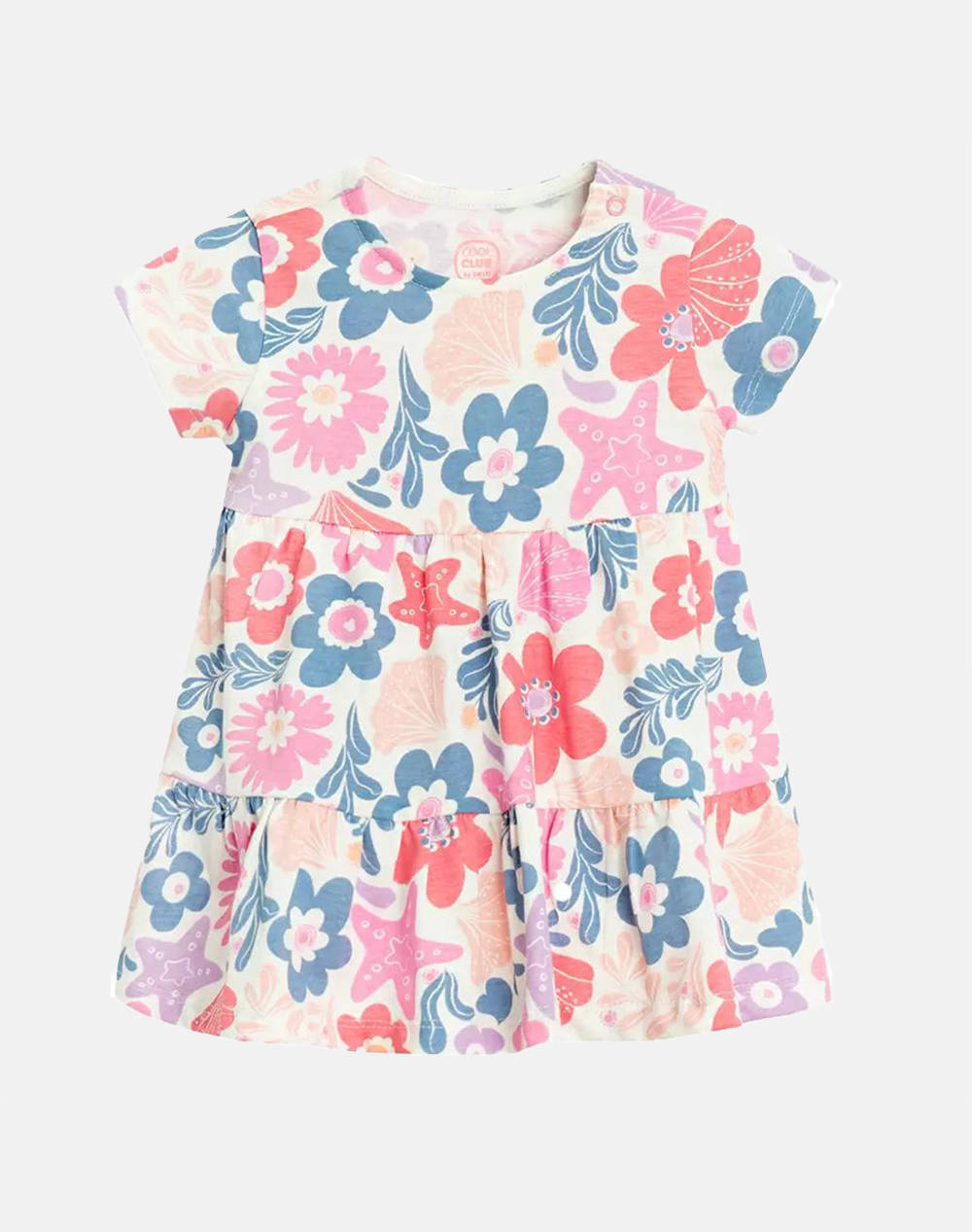Cool Club Dress Girl (0 2) Kids Girl Clothes Baby Multi Cotton Ccg3001115 Blue Female Baby
