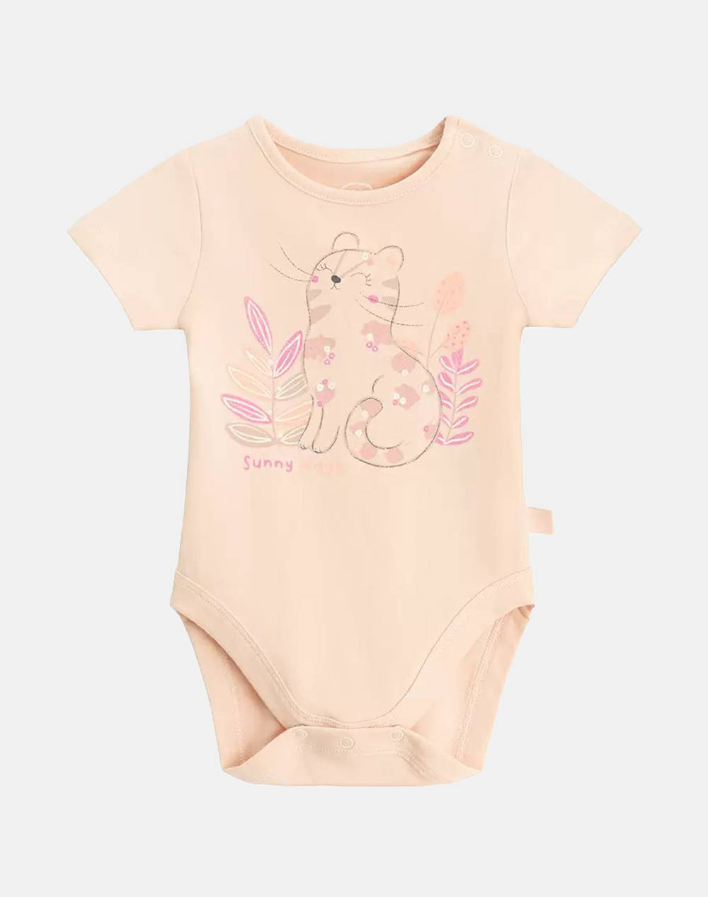 Cool Club Rompers Ss Girl (0 2) Kids Girl Clothes Bodysuits Pink Cotton Ccg3001062 Pink Female Bodysuits