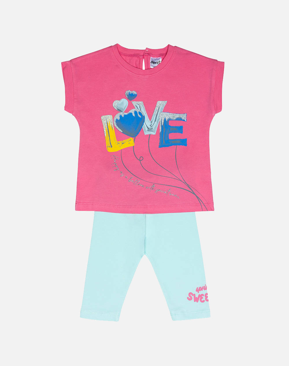 Sprint Set Baby Girl Kids Girl Sportswear Sets Darkpink Cotton 251 2048 S833 Female Sets