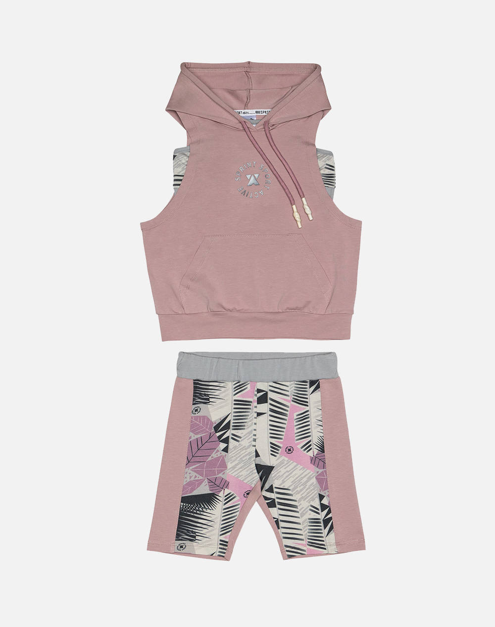 Sprint Set Junior Girl Kids Girl Sportswear Sets Darkpink Cotton 251 4024 S814 Female Sets