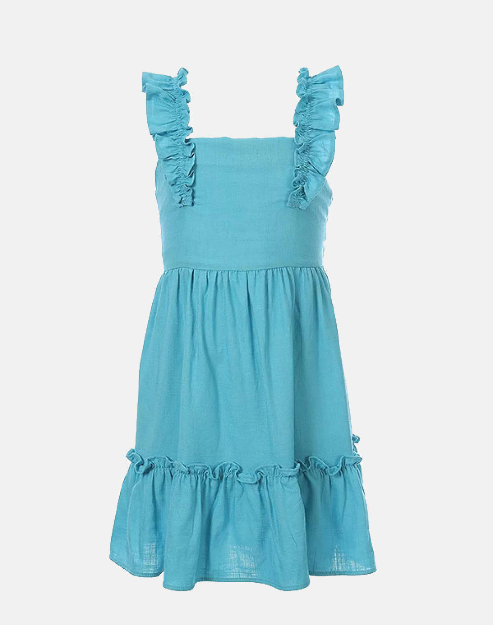 Matou Dress Kids Girl Kids Girl Clothes Dresses Turquoise Viscose,Linen 2S25 Mf3560 Turquoise Female Dresses