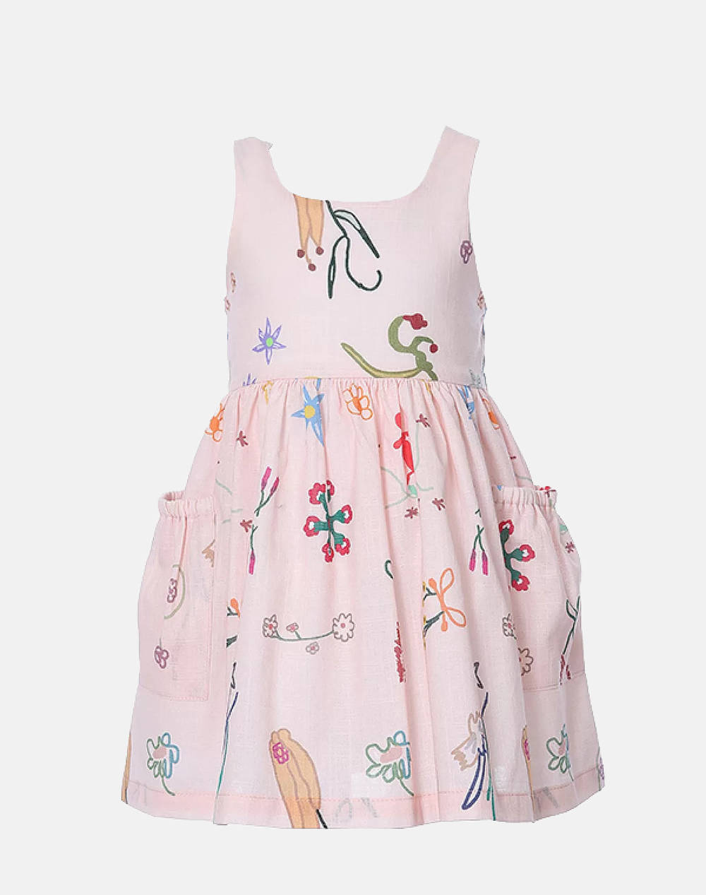 Matou Dress Kids Girl Kids Girl Clothes Dresses Lightpink Cotton 2S25 Mf2640 Saumon Female Dresses