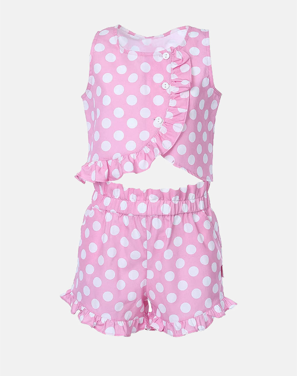 Matou Set Shirt Shorts Kids Girl Kids Girl Clothes Sets Pink Cotton 2S25 Mf2190 Ρινκ Female Sets