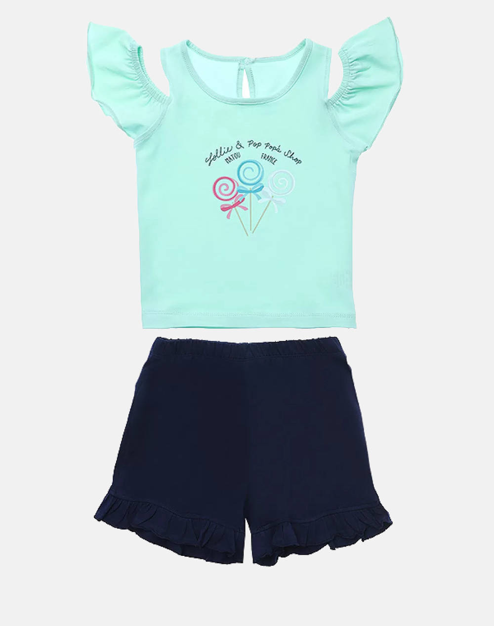 Matou Shorts Set Kids Girl Kids Girl Clothes Sets Mintgreen Cotton,Elastic 1Gs25 Mfa2010 Mint Female Sets Green