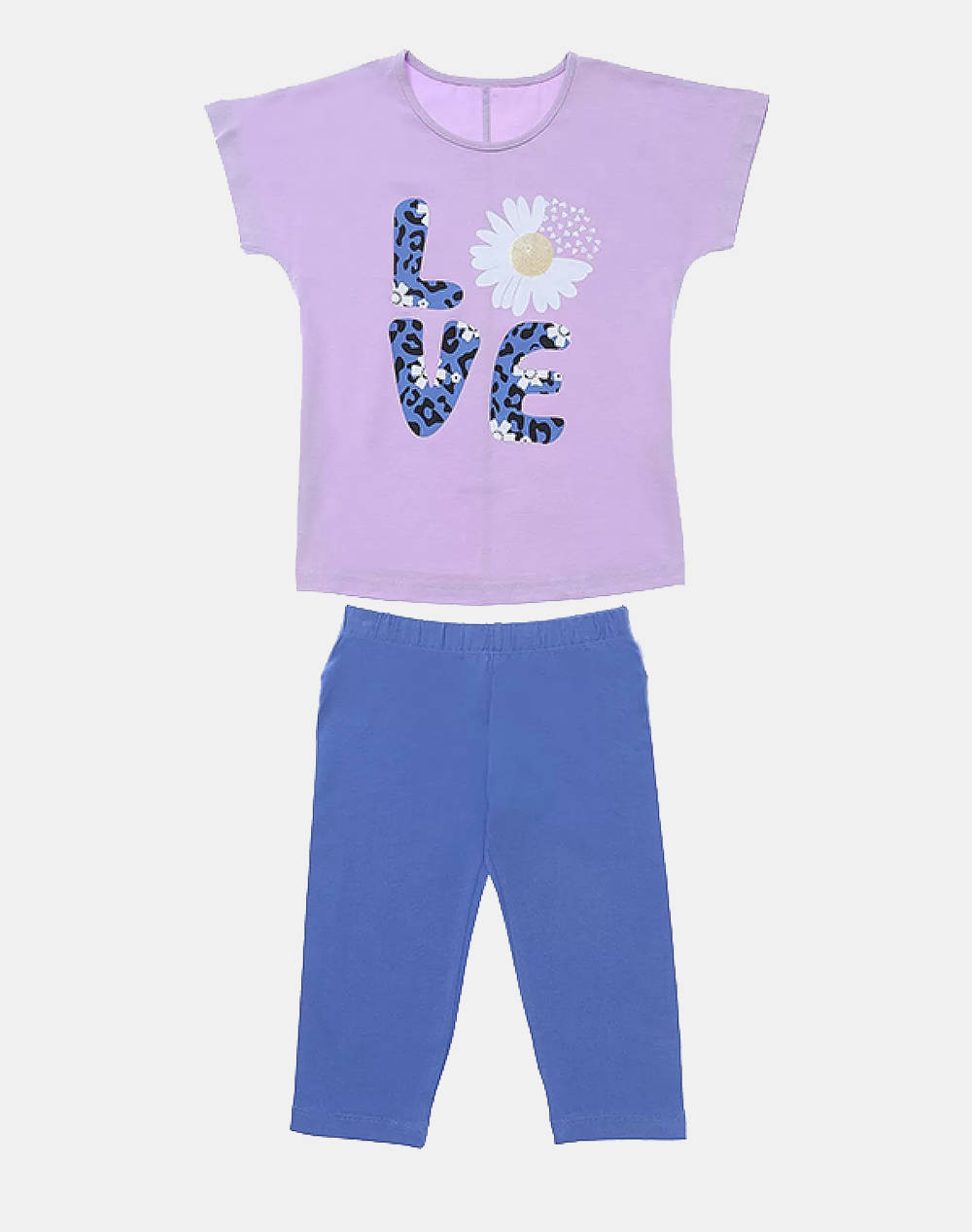 Matou Girl Kids Leggings Set Kids Girl Sportswear Sets Lilac Cotton,Elastic 1Gs25 Yza255 Lila Female Sets