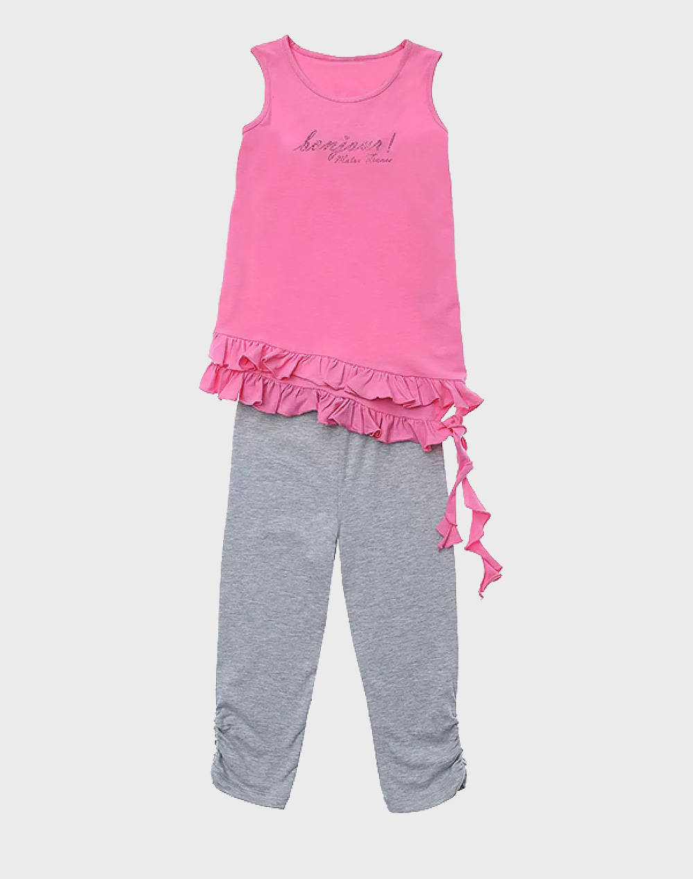 Matou Girl Kids Leggings Set Kids Girl Clothes Sets Lightgray Cotton,Elastic 1Gs25 Mfa3060 Grey Arg Female Sets