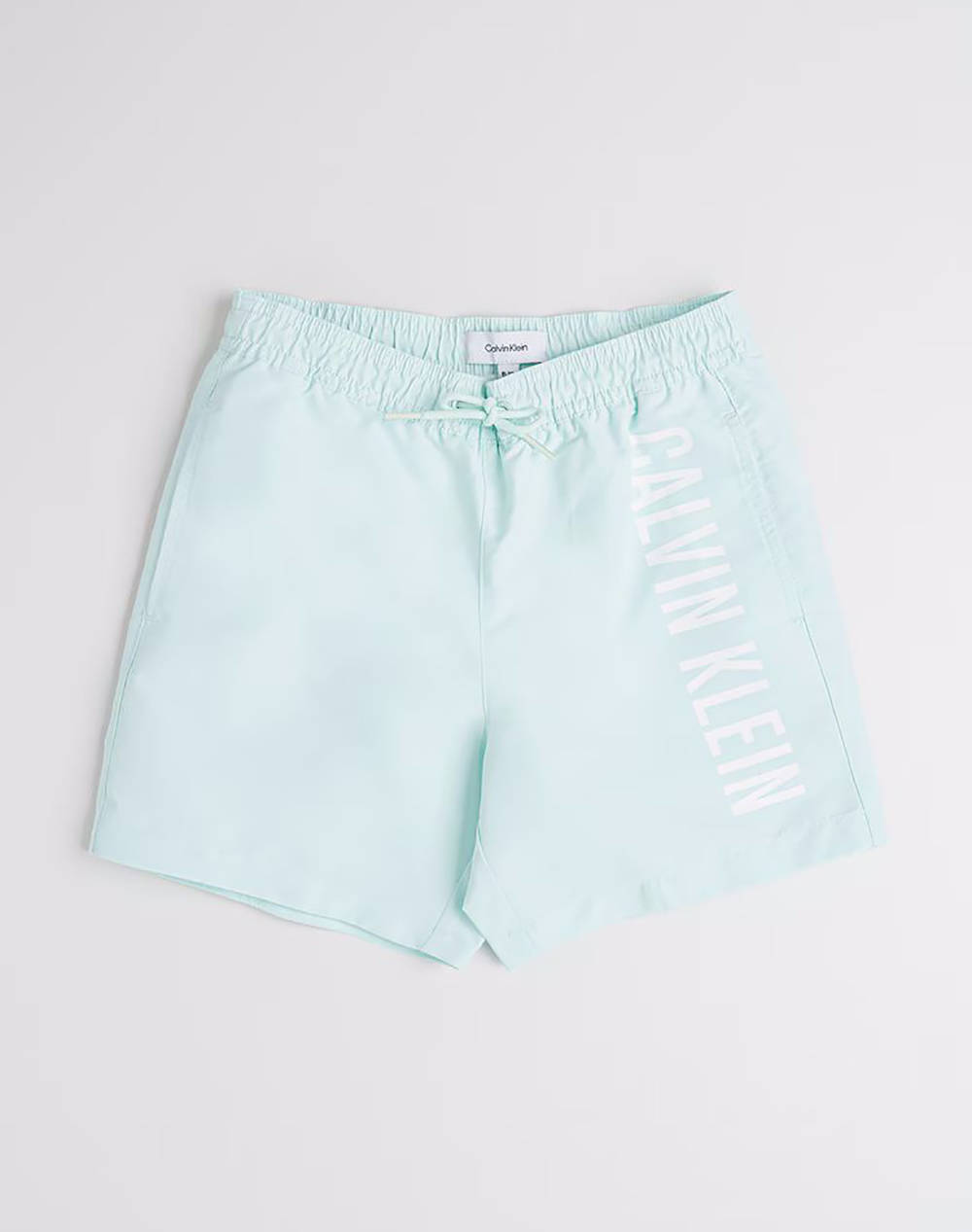 Calvin Klein Medium Drawstring Kids Boy Underwear Swimwear Turquoise Synthetic Kv0Kv00053 Chj Male Swimwear