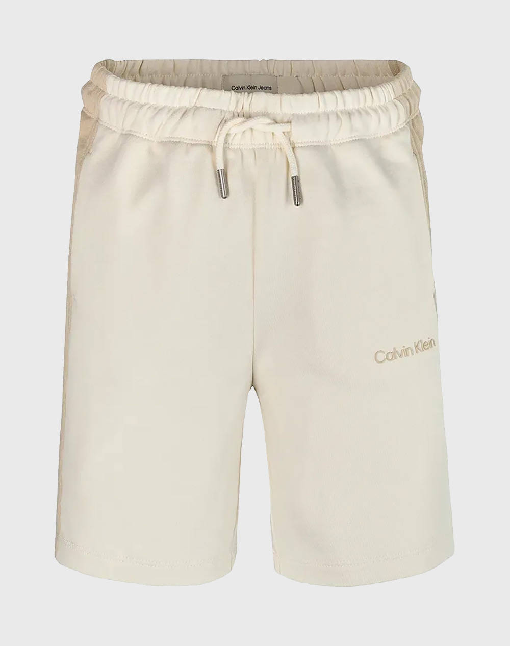 Calvin Klein Jeans Color Block Relaxed Shorts Kids Boy Clothes Shorts/Bermudas Cream Cotton Ib0Ib02433 8Y 16Y Pd1 Male Shorts/Bermudas