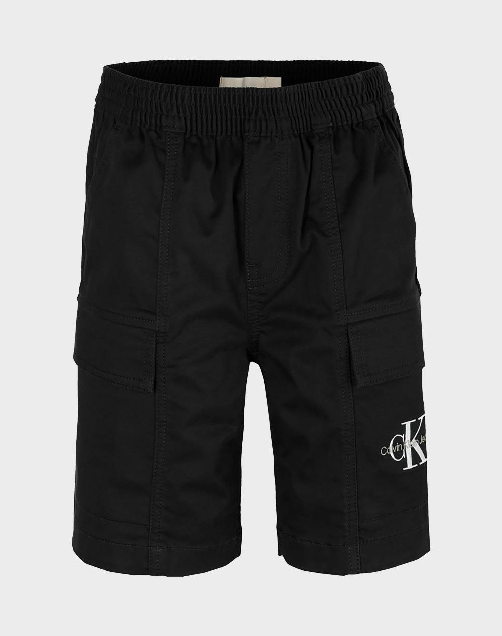 Calvin Klein Jeans Essential Woven Shorts Kids Boy Clothes Shorts/Bermudas Black Cotton,Elastic Ib0Ib02429 8Y 16Y Beh Male Shorts/Bermudas Black