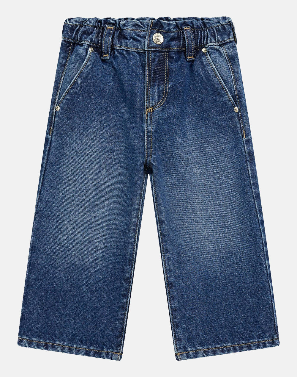 Guess Denim Lurex Culotte Pants Kids Girl Pants Kids Girl Clothes Trousers Denimblue Cotton,Viscose,Synthetic K5Ra01D5D90 Qulx Female Trousers Blue