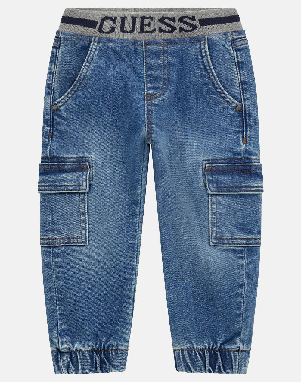 Guess Comfort Denim Pull On Pants Kids Boy Kids Boy Clothes Trousers Denimblue Cotton,Elastic N5Ra02D4Gv0 Kboy Male Trousers Blue