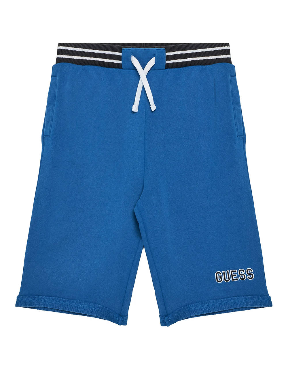 Guess Oversize Active Shor Mid Org Co Unbrush Fleece 290 Shorts Kids Boy Kids Boy Clothes Shorts/Bermudas Blue Cotton L5Gd12Ka6R4 G7K7 Male Shorts/