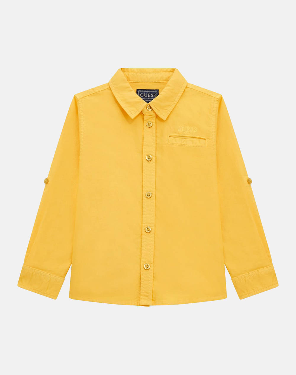 Guess Gmt Dye Oxford Adj. Shirt_Cere Kids Shirt Boy Kids Boy Clothes Shirts Yellow Cotton N5Rh01W9Cl1 G2Q1 Male Shirts