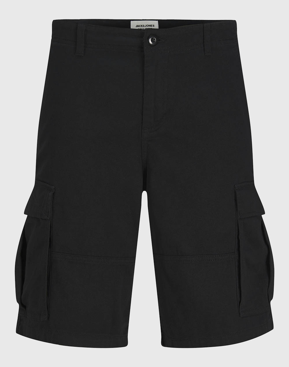 Jack&Jones Jpstcole Jjjonnie Cargo Shorts Jnr Παιδι Αγορι Ρουχα Σορτς | Βερμουδες Black Βαμβακιμε Ελασταν 12268360 Black Γιά Αγόρι