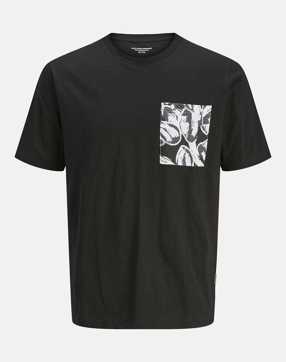 Jack&Jones Jorsplit Aop Pocket Tee Ss Crew Ne Jnr Παιδι Αγορι Ρουχα Μπλουζες Black Βαμβακι 12274919 Black Γιά Αγόρι