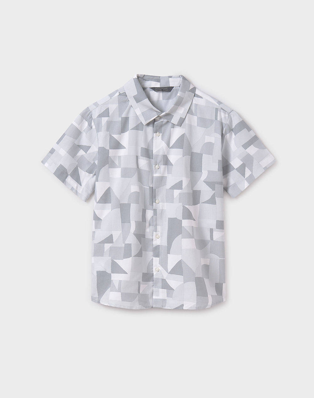 Mayoral Short Shirt With Print Kids Boy Clothes Shirts Lightgray Cotton 06138 047 Male Shirts