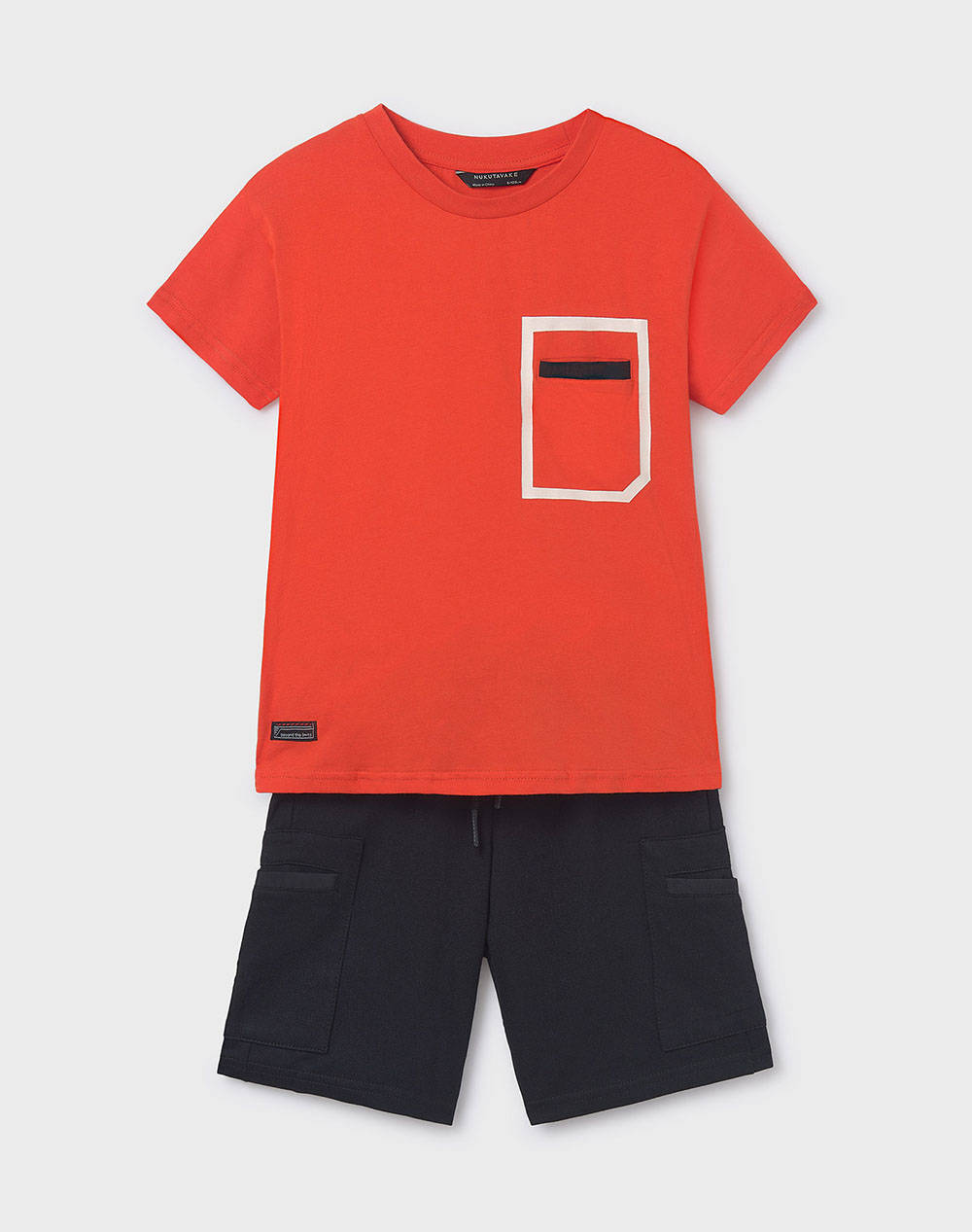 Mayoral Set Mako Contrasts Kids Boy Clothes Sets Orange Cotton,Elastic,Synthetic 06680 014 Male Sets