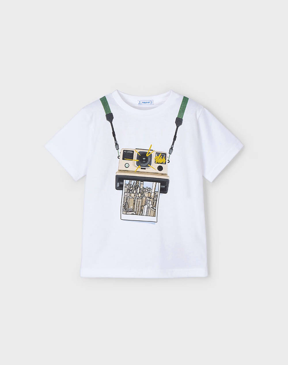 Mayoral Short Sleeve Top Kids Boy Clothes T Shirts White Cotton 03044 085 Male T-Shirts