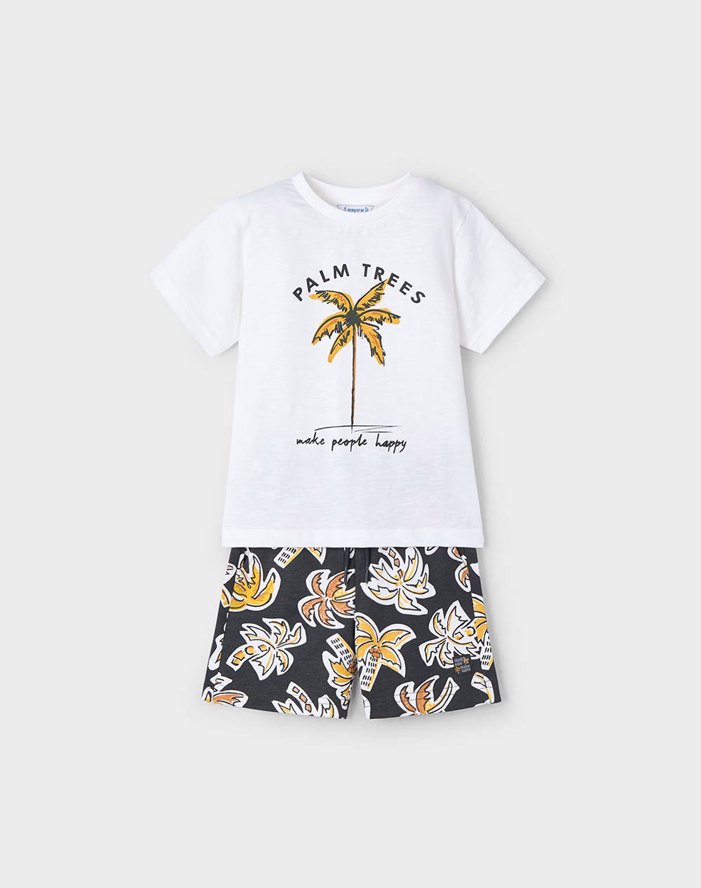 Mayoral Set Mako Bermuda Shorts With Stamp Kids Boy Clothes Sets Multi Cotton 03604 073 Male Sets