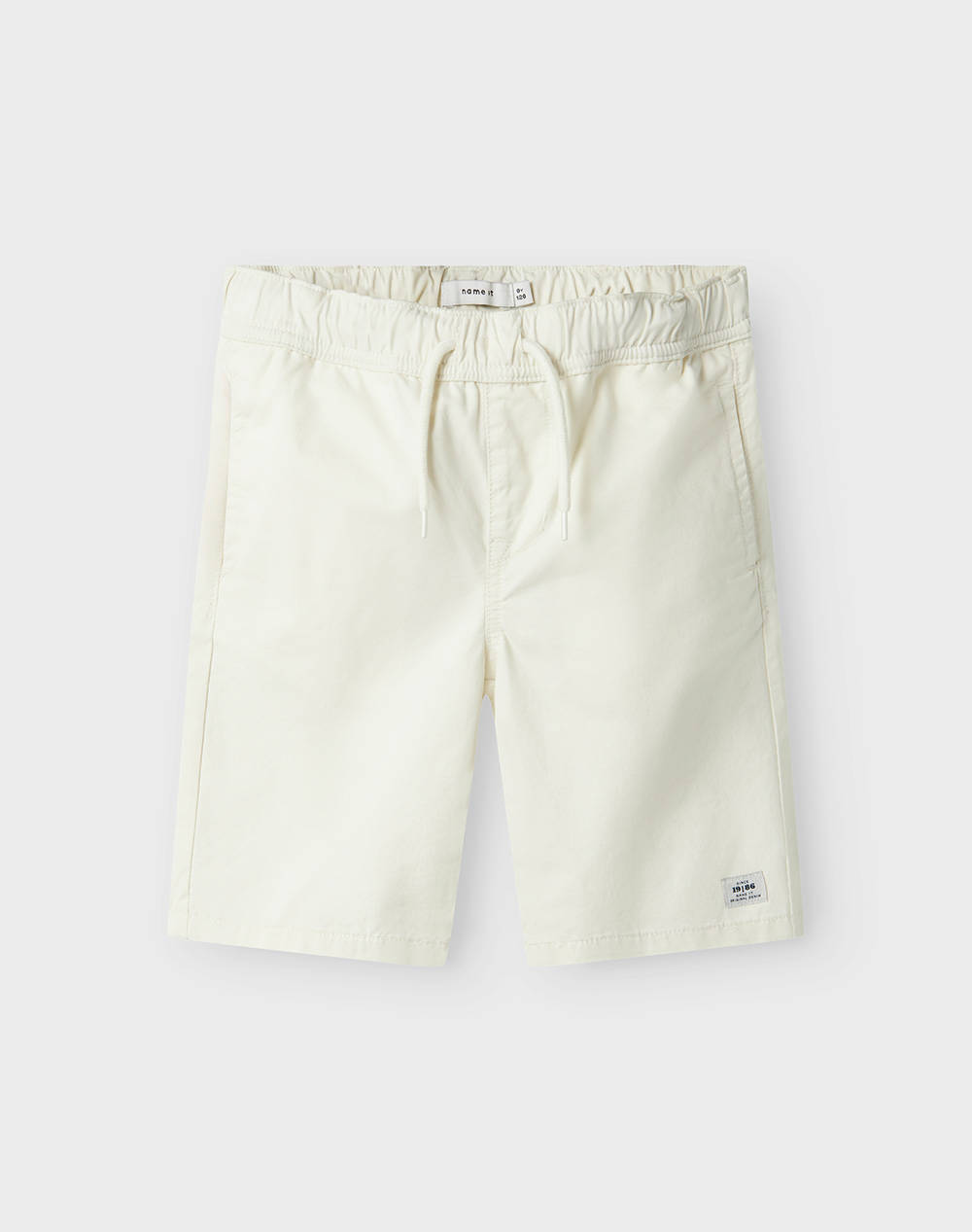 Name It Nkmryan Jog L Twill Shorts 7001 Tf Noos Kids Boy Clothes Shorts/Bermudas Ecru Cotton 13240358 Cloud Dancer Male Shorts/Bermudas