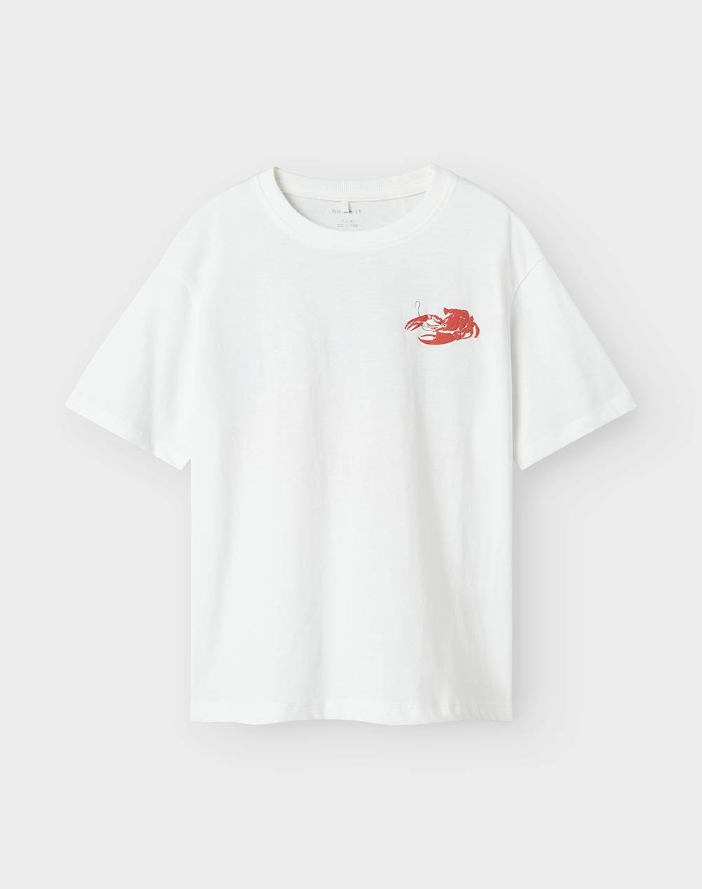 Name It Nkmfonnot Ss Nreg Top Box Kids Boy Clothes T Shirts Mixed Cotton 13241232 Bright Whitelobster Male T-Shirts