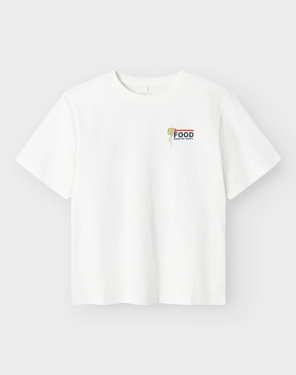 Name It Nkmfonnot Ss Nreg Top Box Kids Boy Clothes T Shirts White Cotton 13241232 Bright Whitespaghetti Male T-Shirts
