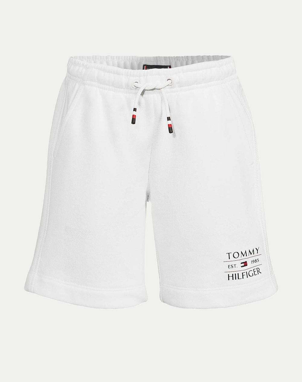 Tommy Hilfiger Tommy Flag Hilfiger Sweatshort Kids Boy Clothes Shorts/Bermudas White Cotton,Synthetic Kb0Kb09481 2Y 7Y Ybr Male Shorts/Bermudas