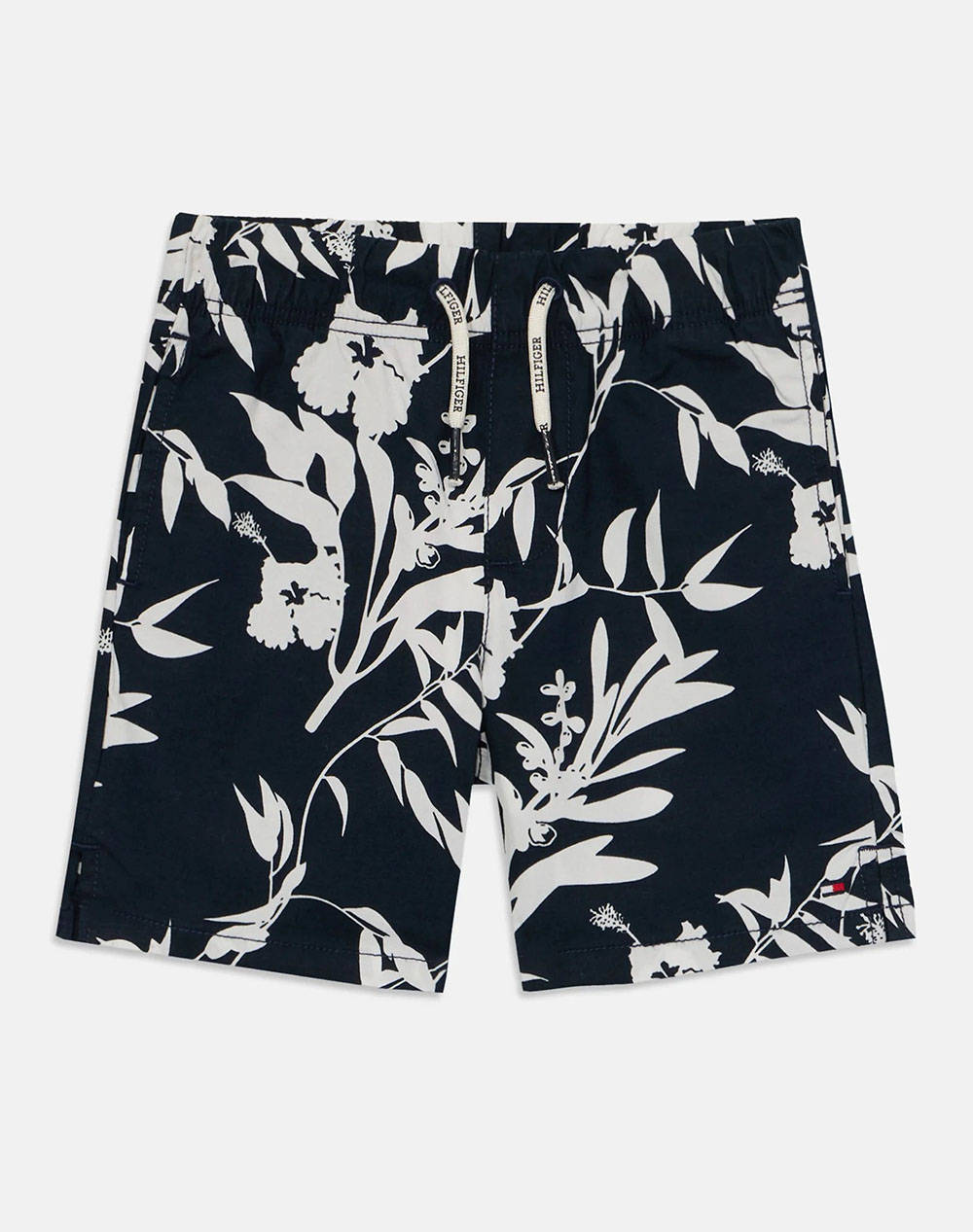 Tommy Hilfiger Stretch Poplin Printed Short Kids Boy Underwear Swimwear Darkblue Synthetic Kb0Kb09644 2Y 7Y 0Gy Male Swimwear Blue